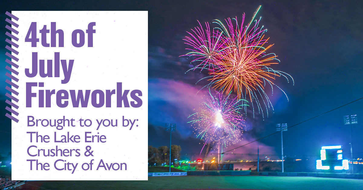 City of Avon Partners with Crushers for Spectacular  July 4th Fireworks Show