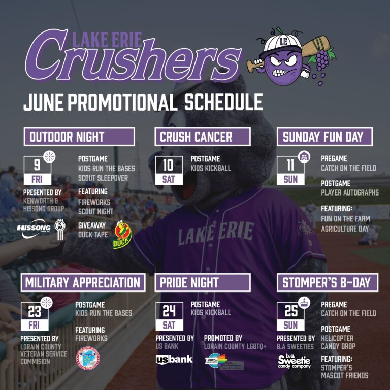 2023 Promotions Schedule Lake Erie Crushers