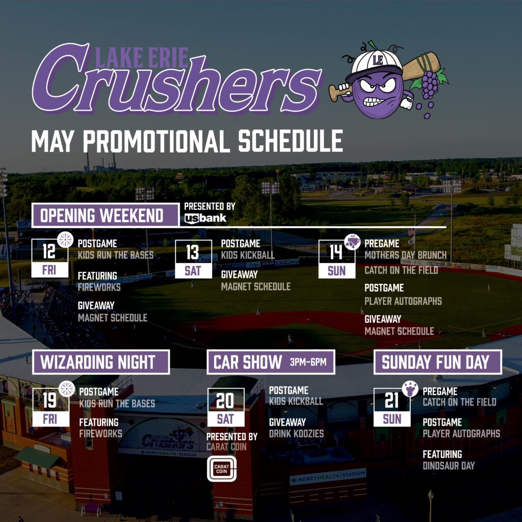 2023 Promotions Schedule – Lake Erie Crushers