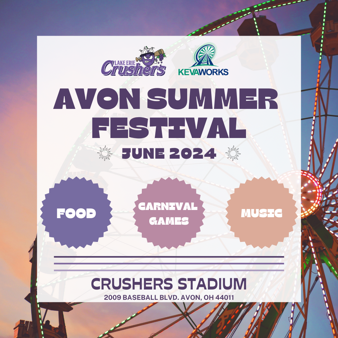 Lake Erie Crushers & KevaWorks Announce the Avon Summer Festival
